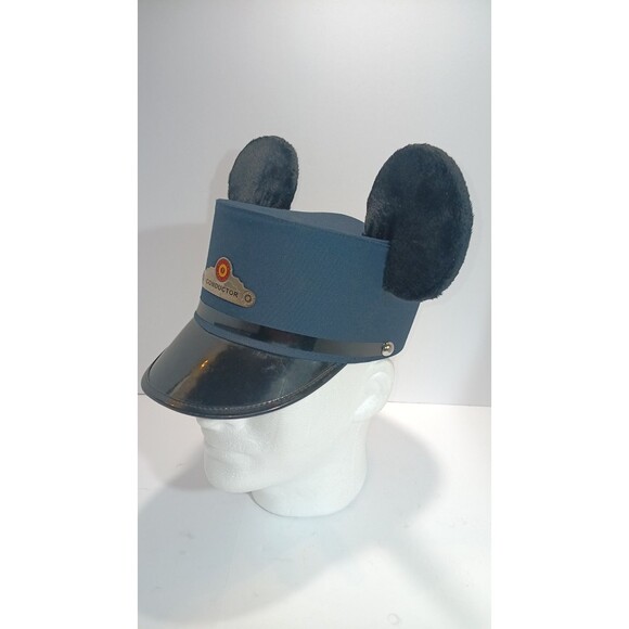 Disney Parks Mickey Mouse Ears Conductor Hat Red Car Trolley Youth 55CM SM Size - Picture 4 of 11